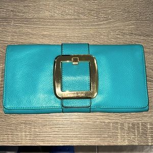 Michael Kors Turquoise clutch